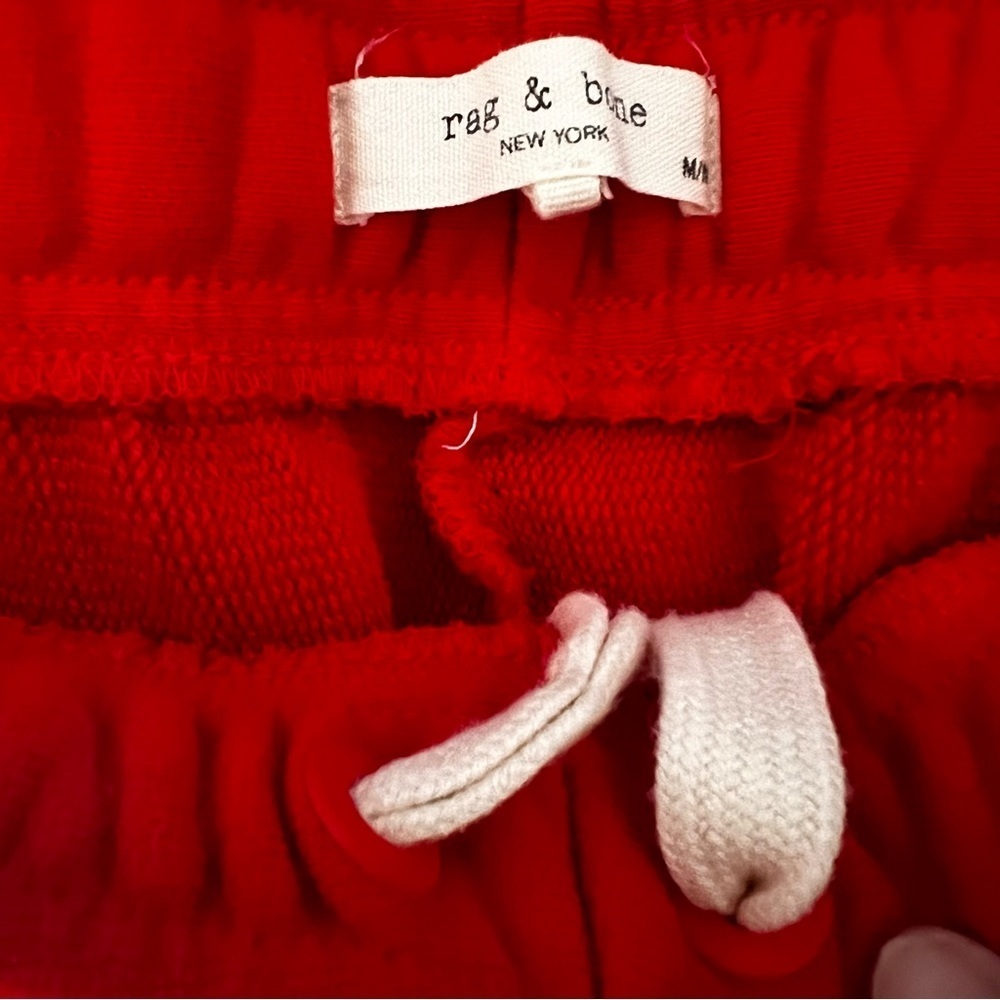 Rag And Bone Terry Red Drawstring Lounge Sweatpan… - image 6
